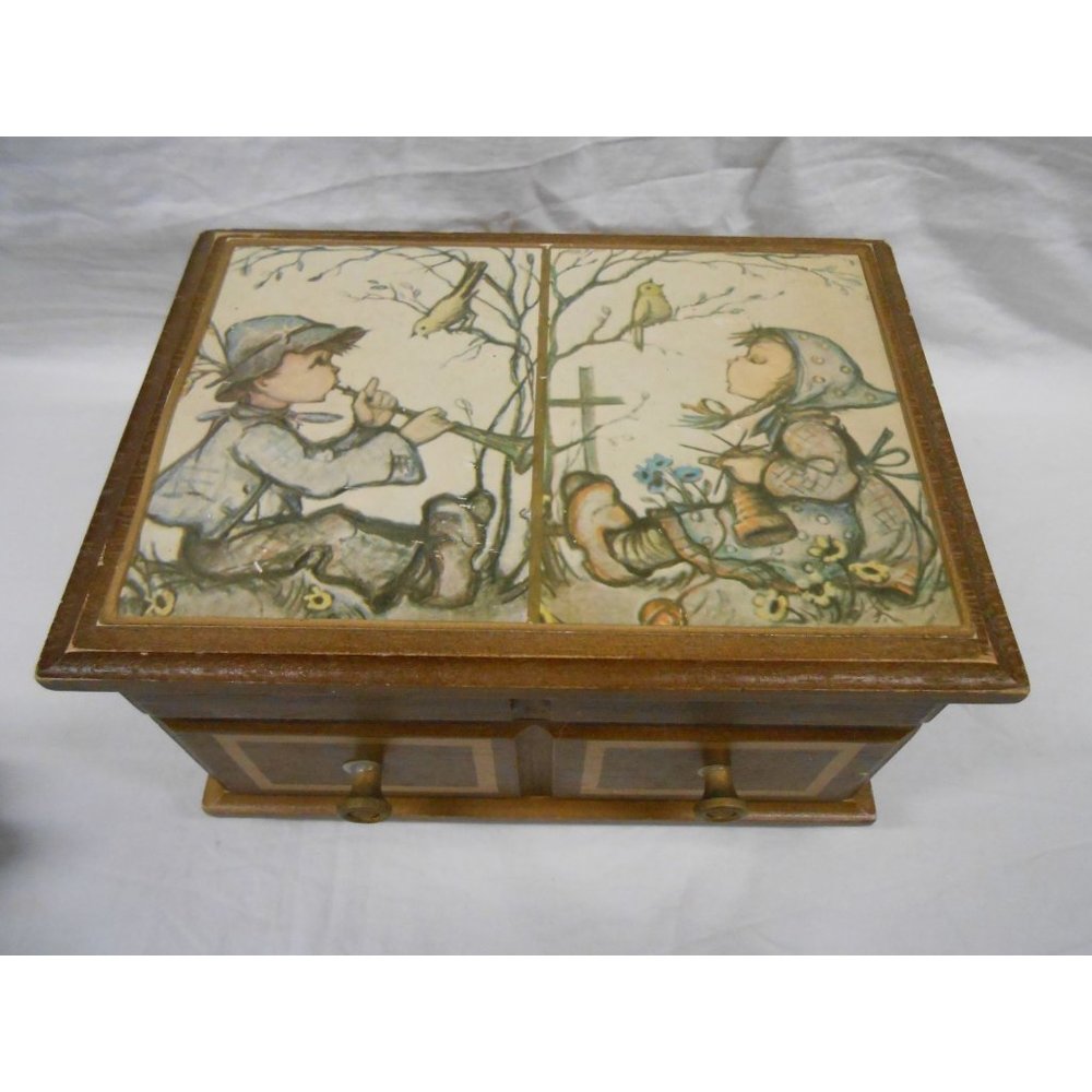 Vintge Japan Linden Music Jewelry Box Works Aniversaly Walty/These Were The Days